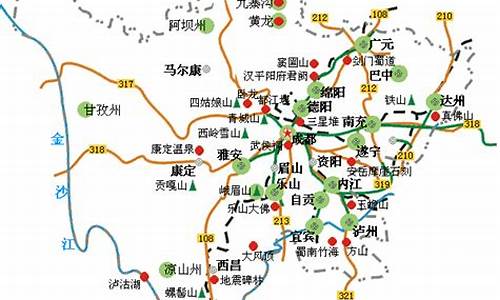 四川旅游路线地图全图_四川旅游路线地图全图高清